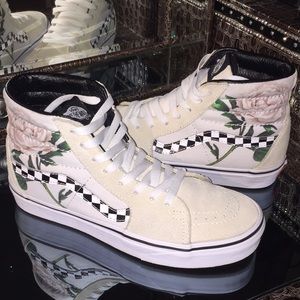 Sk8-Hi Checker Floral  turtledove HighTop Sneaker